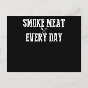 Funny Bbq Smoker Accessory Pitmaster Dad Grilling Holiday Postcard