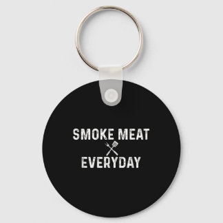 Funny Bbq Smoker Accessory Pitmaster Dad Grilling  Key Ring