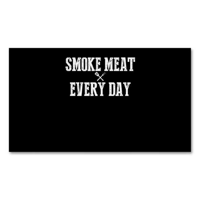 Funny Bbq Smoker Accessory Pitmaster Dad Grilling Magnetic Business Card (Front)