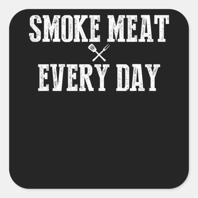 Funny Bbq Smoker Accessory Pitmaster Dad Grilling Square Sticker (Front)
