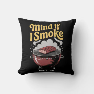 Funny BBQ Smoker "Mind If I Smoke?" Grilling Cushion