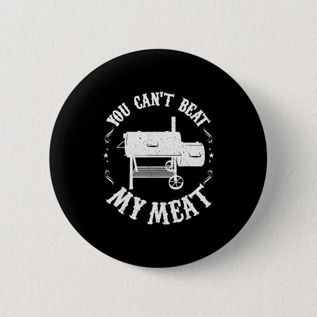 Funny Bbq T Reverse Flow Smoker Accessory Dad Gril 6 Cm Round Badge (Front)