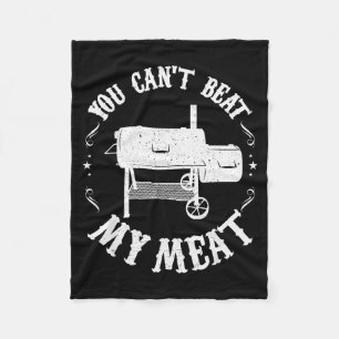 Funny Bbq T Reverse Flow Smoker Accessory Dad Gril Fleece Blanket