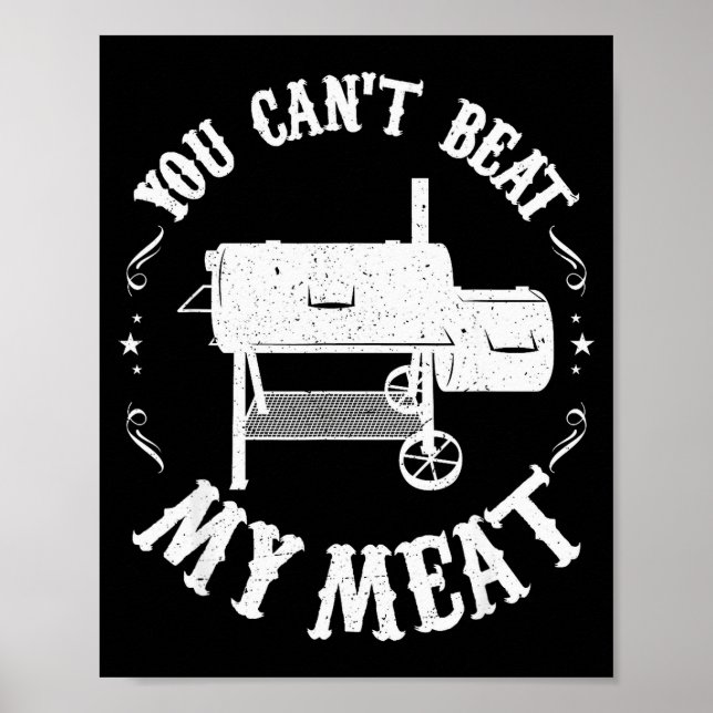 Funny Bbq T Reverse Flow Smoker Accessory Dad Gril Poster (Front)
