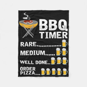 Funny Bbq Timer1 Fleece Blanket
