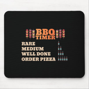 Funny Bbq Timer Barbecue Grill Master Grilling Dri Mouse Pad