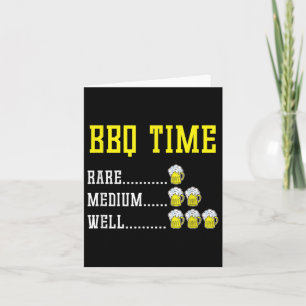 Funny Bbq Timer Beer Drinking Gift Smoked Meat Bar Card
