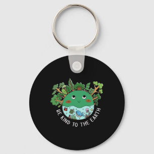 Funny Be Kind To The Earth Planet Nature Tree Eart Key Ring