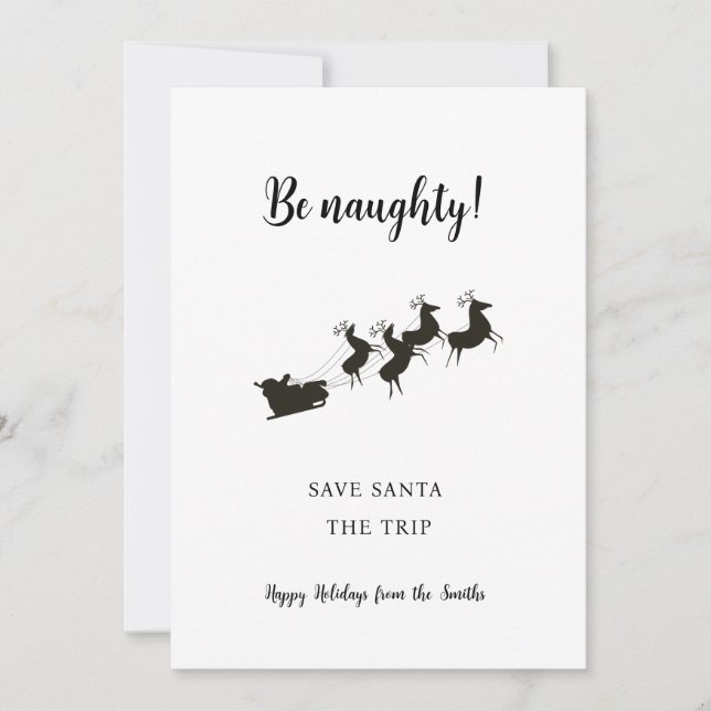 Funny be naughty Santa Christmas  (Front)