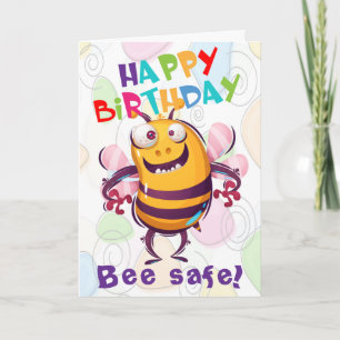 Funny Be Safe Social Distance Birthday Card