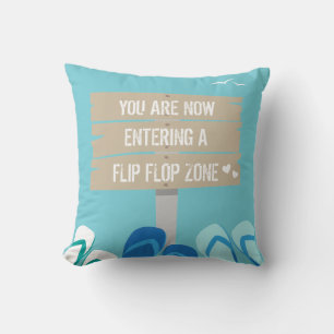 Funny Beach Bar Chill Out Zone Quote Cushion