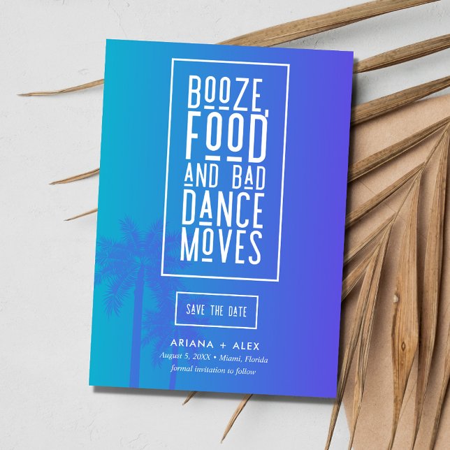 Funny Beach Destination Wedding  Save The Date (Funny Beach Destination Wedding Save The Date)