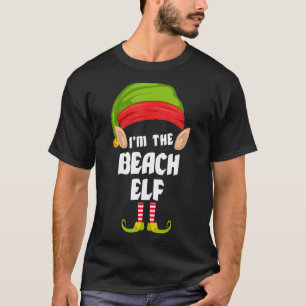 Funny Beach Elf Matching Family Group PJ Christmas T-Shirt