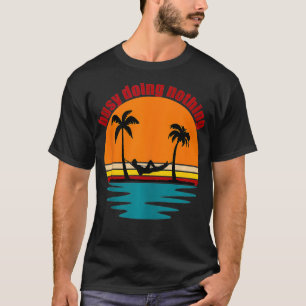 Funny Beach Life Hammock Palm Trees Sun Surf Sand T-Shirt