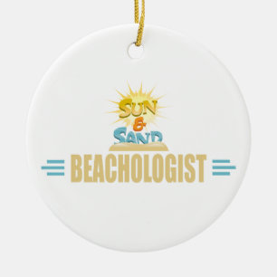 Funny Beach Lover Ceramic Tree Decoration