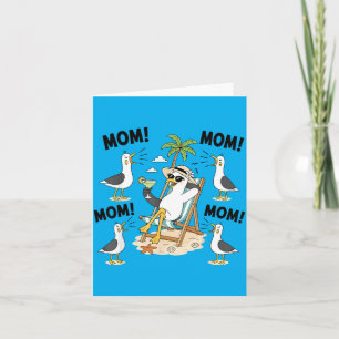 Funny Beach Mum Seagull Mothers Day Humour Card