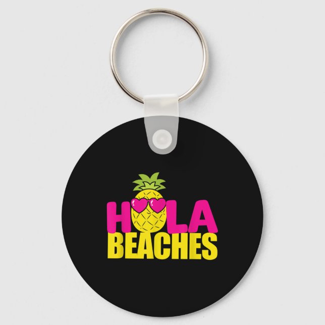 Funny Beach Summer Vacation Pineapple T Cruise Hol Key Ring (Front)