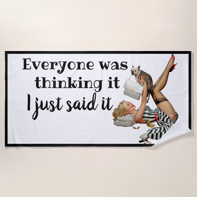 Funny Beach Towel (Front)