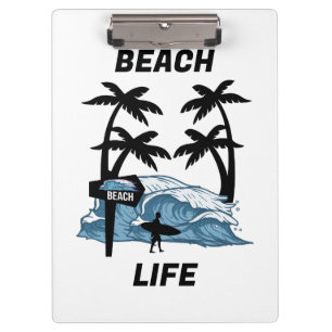 Funny Beach Wave Clipboard