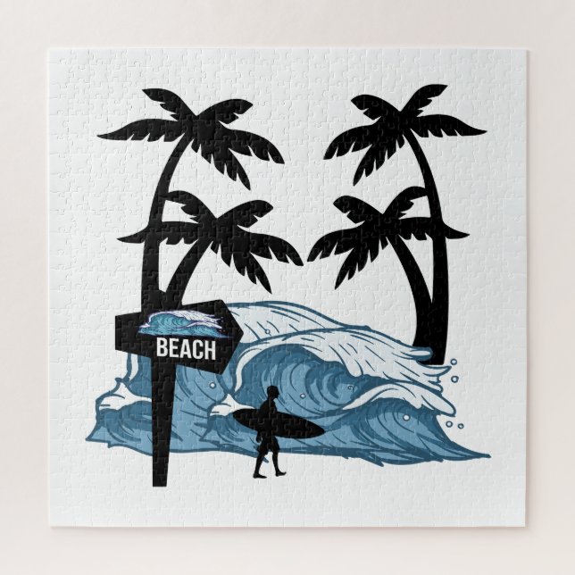 Funny Beach Wave Jigsaw Puzzle (Vertical)