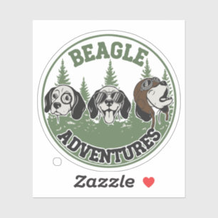 Funny Beagle Adventures Trio Retro Cartoon Dog