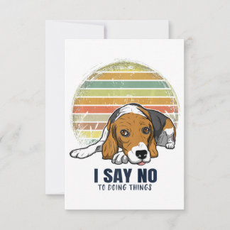 Funny Beagle/ Beagle Dog Lovers Thank You Card