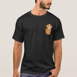 Funny Beagle Dog In The Pocket  T-Shirt