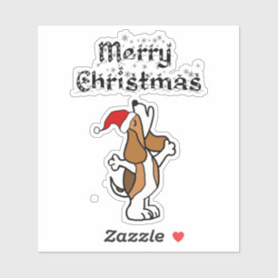 Funny Beagle Dog Singing Christmas Carols