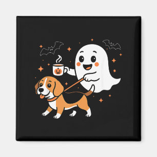 Funny Beagle Ghost Halloween Spooky Season Dog Magnet