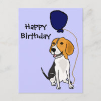 Funny Beagle Holding Balloon