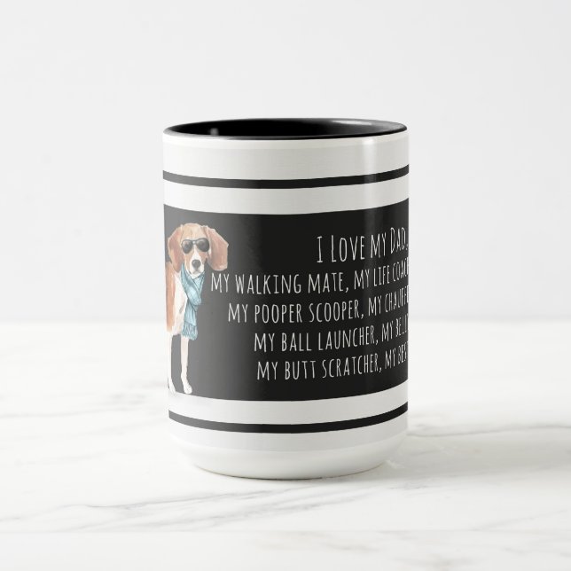 Funny Beagle Love my Dad Dog Lover Mug (Center)