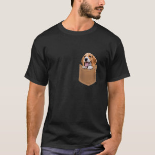 Funny Beagle Shirt - Cute Dog in Pocket for Men Wo
