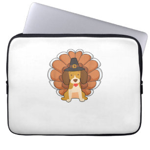 Funny Beagle Turkey  Funny Thanksgiving Dog Tee  Laptop Sleeve