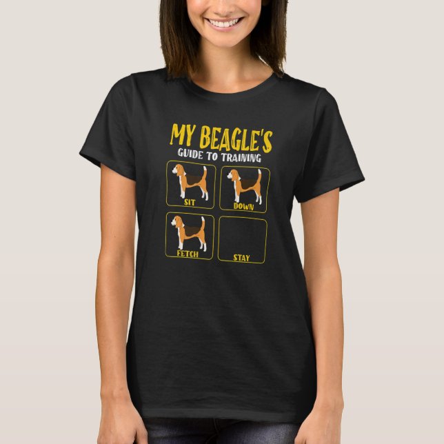 funny beagle's guide to training for beagle mum da T-Shirt (Front)