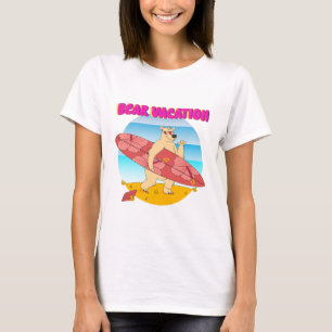 Funny bear beach vacation t-shirt
