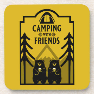 Funny Bear Camp Adventure Canada Coaster