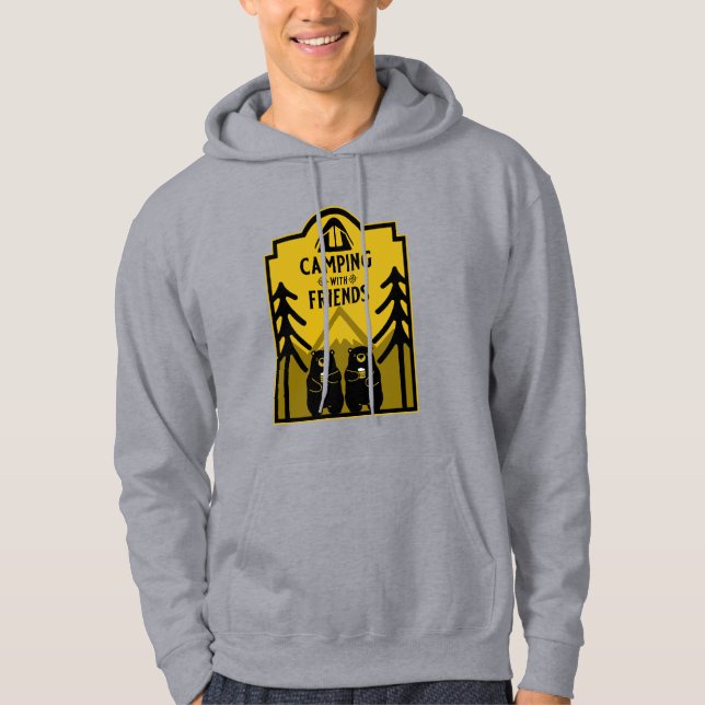 Funny Bear Camp Adventure Canada Hoodie (Front)