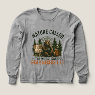 Funny Bear Camping Sign Nature Called