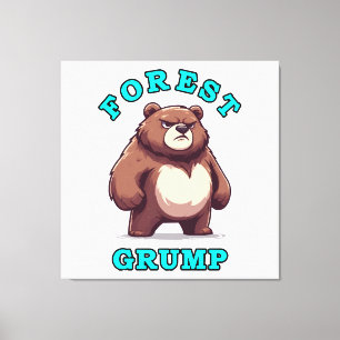 Funny Bear Canvas Print