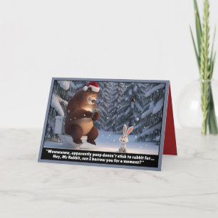 Funny Bear Chistmas Card