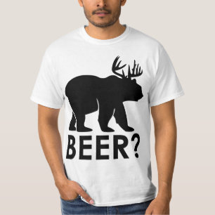 Funny Bear Deer "BEER?" Graphic T-Shirt – Humourou