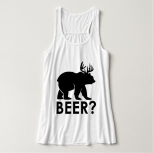 Funny Bear Deer "BEER?" Graphic T-Shirt – Humourou Singlet
