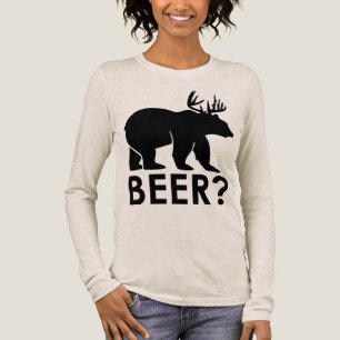 Funny Bear Deer "BEER?" Graphic T-Shirt – Humourou Tri-Blend Shirt