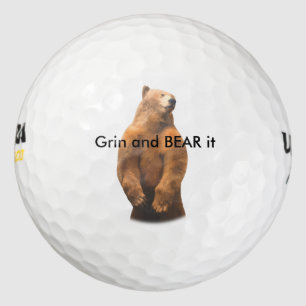 Funny Bear Design Golf Balls