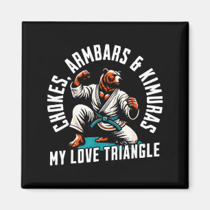 Funny Bear doing Martial Arts Brazilian Jiu Jitsu Magnet