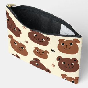 Funny bear face accessory pouch