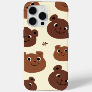 Funny bear face iPhone 15 pro max case