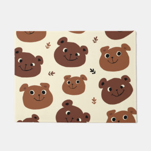 Funny bear face doormat