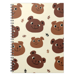 Funny bear face notebook
