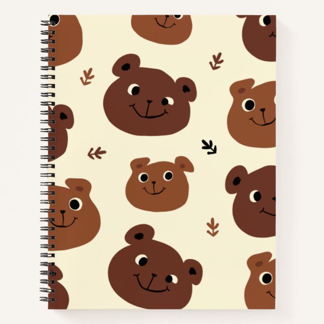 Funny bear face notebook (Front)
